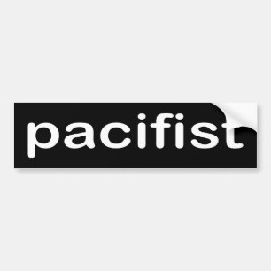 BW_pacifist Bumper Sticker