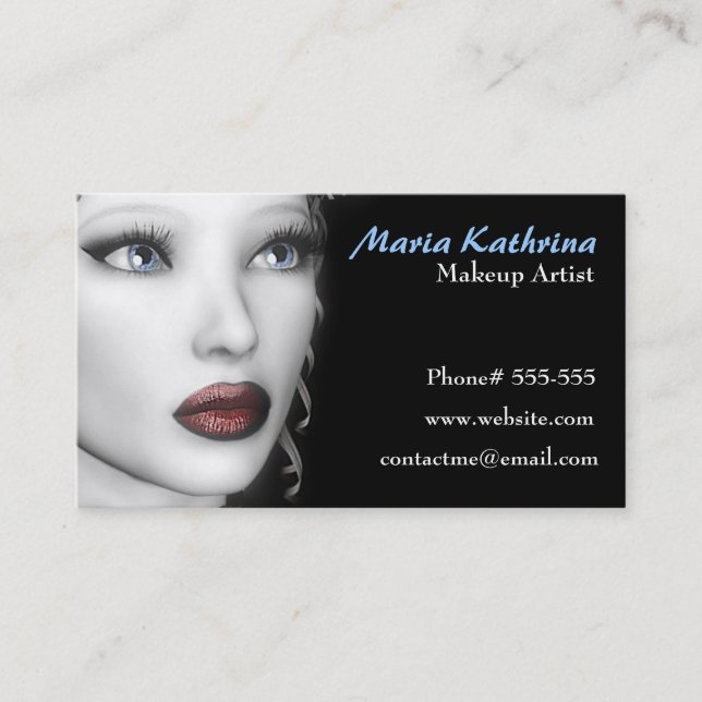 BW Portrait Business Card (Front)