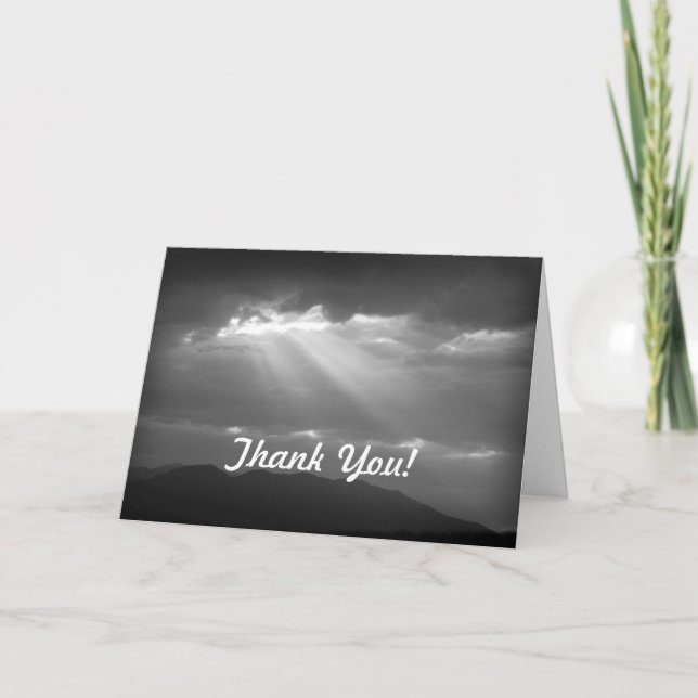 BW Sky Thank You Card (Front)