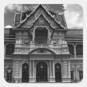 BW Thailand Bangkok The Chakri Group 1970 Square Sticker