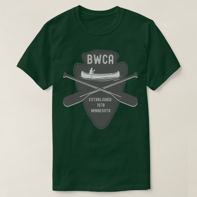 BWCA Boundary Waters Canoe Area  (2)  T-Shirt (Design Front)