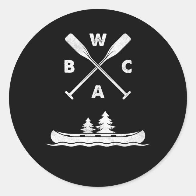 Bwca Boundary Waters Canoe Classic Round Sticker (Front)