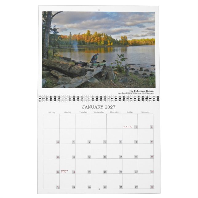 BWCA Namekagon Calendar (Jan 2027)