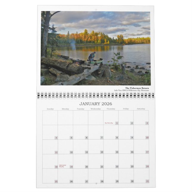 BWCA Namekagon Calendar (Jan 2026)