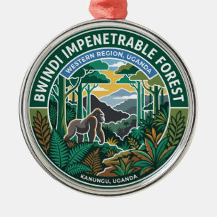 Bwindi Forest Uganda Metal Tree Decoration