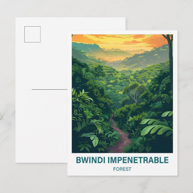 Bwindi Impenetrable Forest Uganda Travel Postcard (Front/Back)