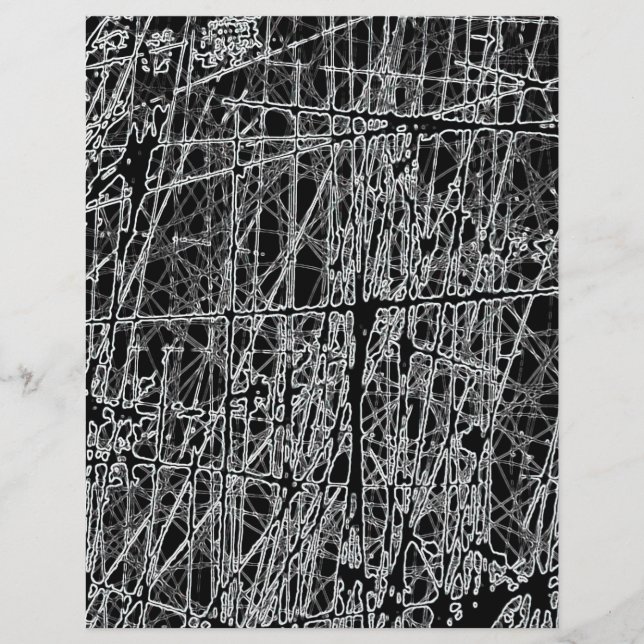 BWRG BLACK WHITE SCRATCHES REVERSE GRUNGE ABSTRACT FLYER (Front)