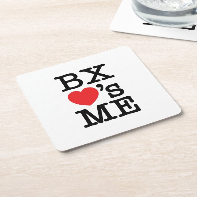 BX ❤'s ME Square Paper Coaster (Angled)