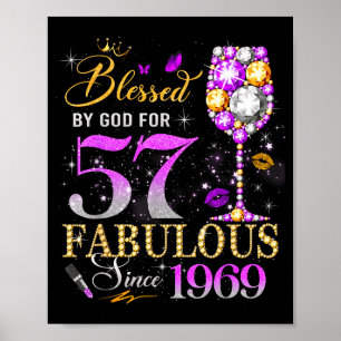 By 57th Birthday Queen Blessed God Poster