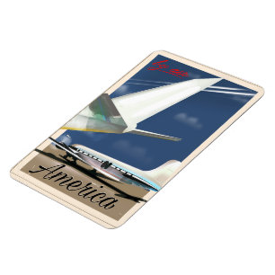 By Air - America Magnet