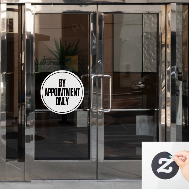 By Appointment Only Decal: Waterproof Salon Window (Office Door)