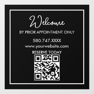 By Appointment Only Logo AI door sign
