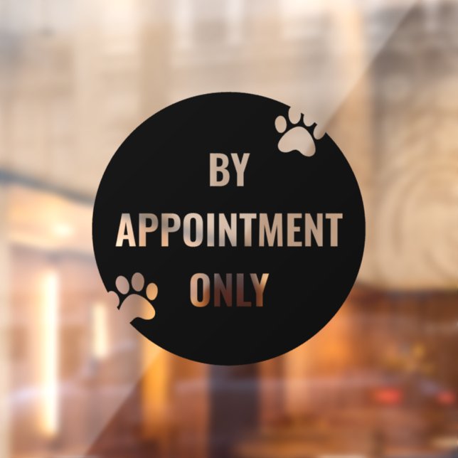 By Appointment Only Window Decal, Sticker (Sheet 2)