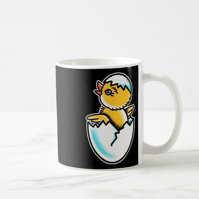By Chick Cracked Egg Spring Chicken  Coffee Mug (Right)