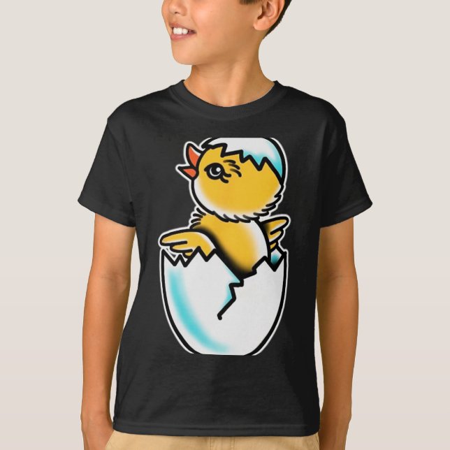 By Chick Cracked Egg Spring Chicken  T-Shirt (Front)