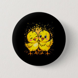 By Chicken Chick Farmer Farm Girl 6 Cm Round Badge