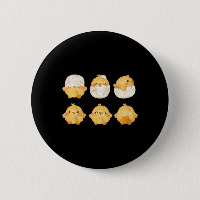 By Chicks Hatching From Eggs Cute Little Chickens  6 Cm Round Badge (Front)