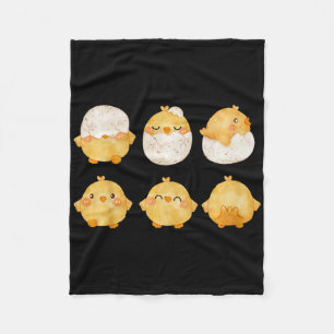 By Chicks Hatching From Eggs Cute Little Chickens  Fleece Blanket