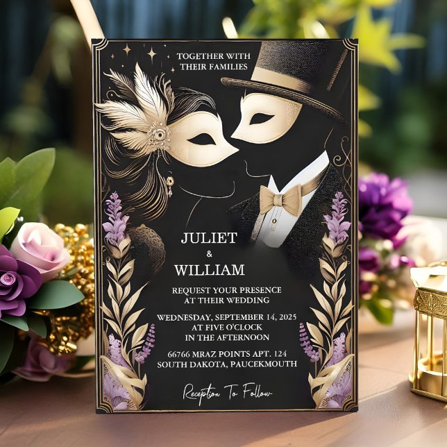 By Dress Code Prom Costume Masquerade Ball Wedding Invitation (Creator Uploaded)