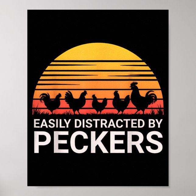 By Easily Distracted Peckers Farmer Lover Poster (Front)