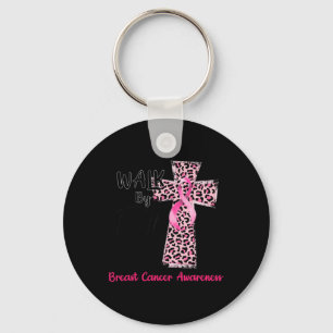 By Faith Breast Cancer Awareness Christian Jesus W Key Ring