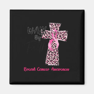 By Faith Breast Cancer Awareness Christian Jesus W Magnet