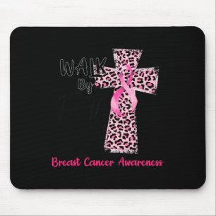 By Faith Breast Cancer Awareness Christian Jesus W Mouse Pad