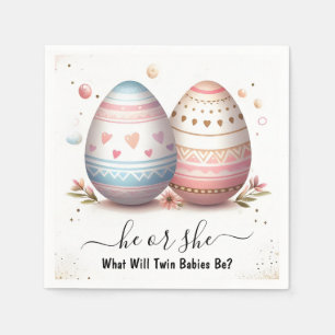 By Games Oh Baby Joint Dual Two Twin Gender Reveal Napkin