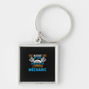 By God By Mechanic Key Ring