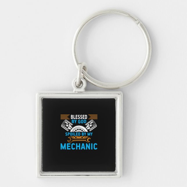 By God By Mechanic Key Ring (Front)