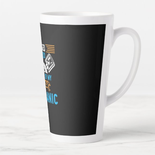 By God By Mechanic Latte Mug (Right)