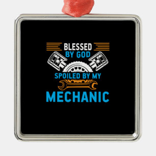 By God By Mechanic Metal Tree Decoration