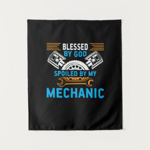 By God By Mechanic Tapestry