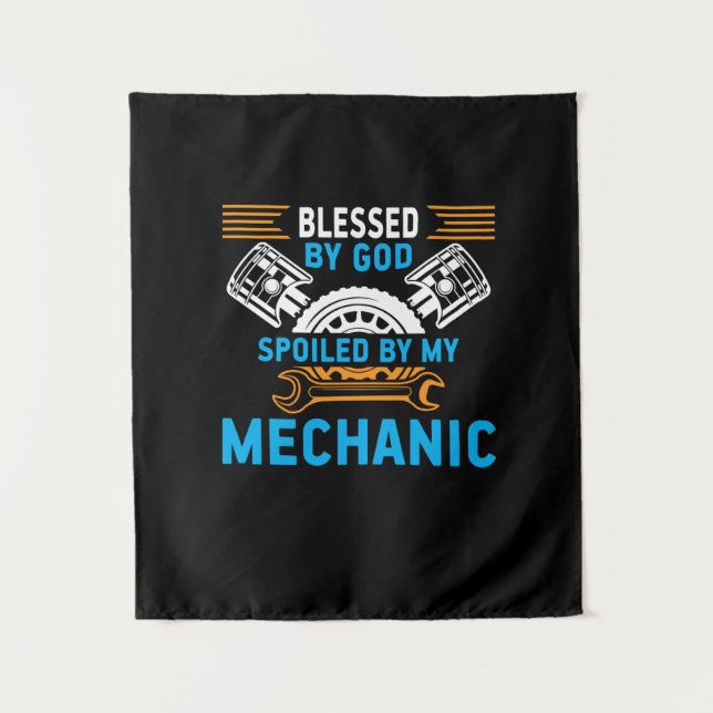 By God By Mechanic Tapestry (Front)