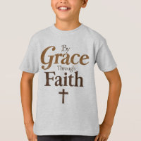 By Grace Through Faith - Christian Cross Vintage