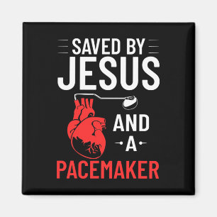 By Jesus And A Pacemaker Heart Disease Awareness Magnet