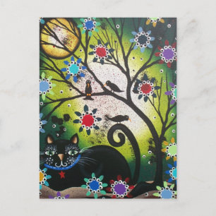 By Lori Everett_Day Of The Dead_Black Cat,Cats Postcard
