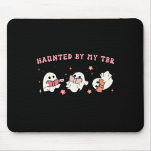 By My Tbr Boo Groovy Cute Ghost Funny Halloween Wo Mouse Pad
