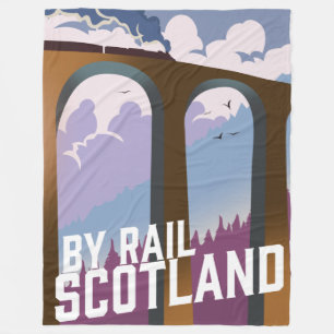 By Rail Scotland Fleece Blanket
