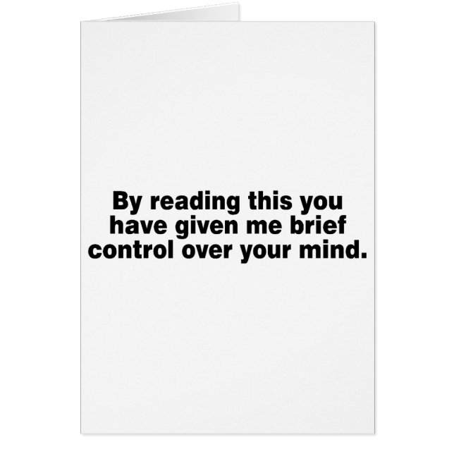 By Reading This You Have... (Front)