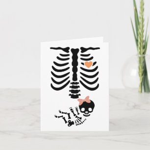 By Skull Skeleton Halloween Costume  Card