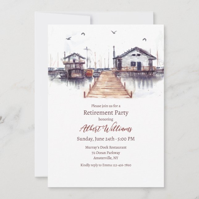 By the Dock Invitation (Front)