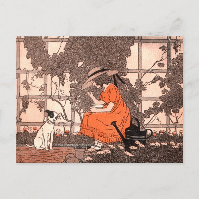 By the Garden Wall Postcard (Front)