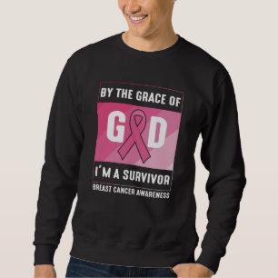 By The Grace God Breast Cancer Survivor Christian Sweatshirt