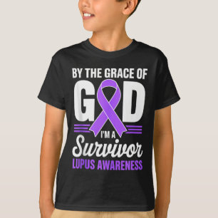 By the grace of god a survivor lupus awareness T-Shirt