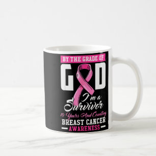 By The Grace Of God Survivor 10 Year Breast Cancer Coffee Mug