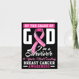 By The Grace Of God Survivor 16 Year Breast Cancer Card