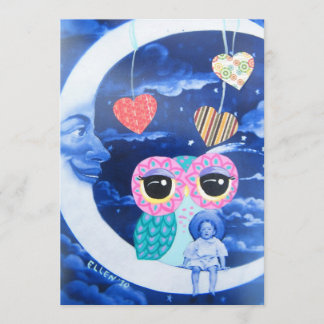 By The Light Of The Silvery Moon Baby Shower Invitation