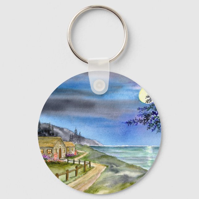 By the light of the silvery moon key ring (Front)