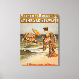 By the Sad Sea Waves "Message from Mikado" Canvas Print